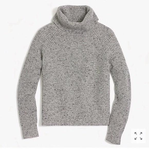 J. Crew Sweaters - J. Crew Donegal Turtleneck Lambswool Sweater Gray Size XS